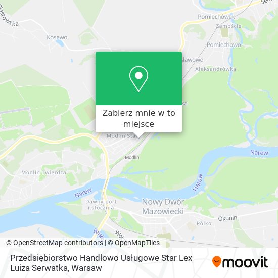 Mapa Przedsiębiorstwo Handlowo Usługowe Star Lex Luiza Serwatka