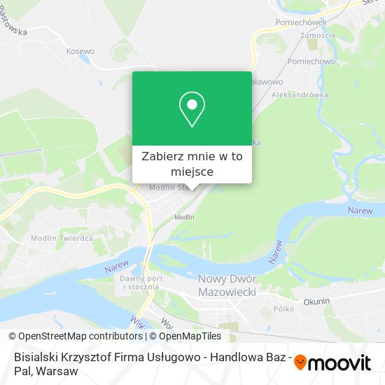 Mapa Bisialski Krzysztof Firma Usługowo - Handlowa Baz - Pal