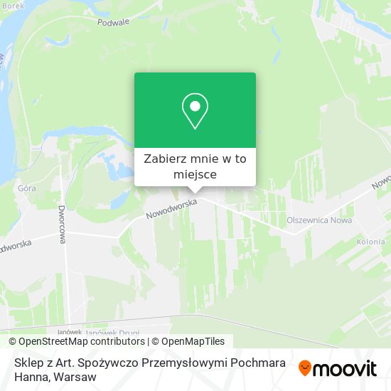 Mapa Sklep z Art. Spożywczo Przemysłowymi Pochmara Hanna