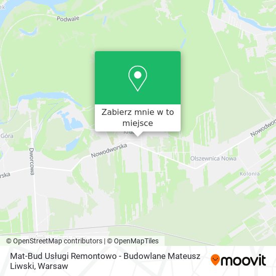 Mapa Mat-Bud Usługi Remontowo - Budowlane Mateusz Liwski