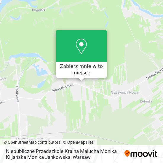 Mapa Niepubliczne Przedszkole Kraina Malucha Monika Kiljańska Monika Jankowska