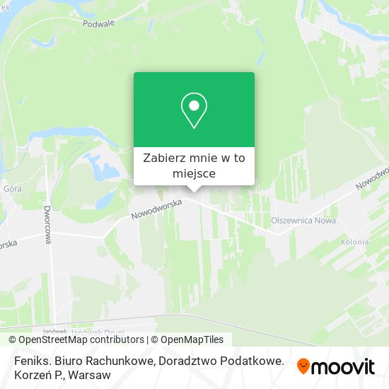 Mapa Feniks. Biuro Rachunkowe, Doradztwo Podatkowe. Korzeń P.