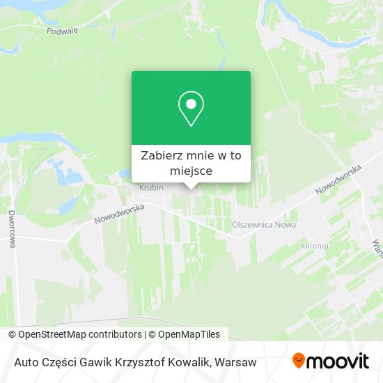 Mapa Auto Części Gawik Krzysztof Kowalik