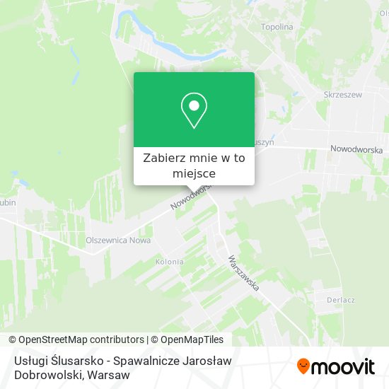 Mapa Usługi Ślusarsko - Spawalnicze Jarosław Dobrowolski