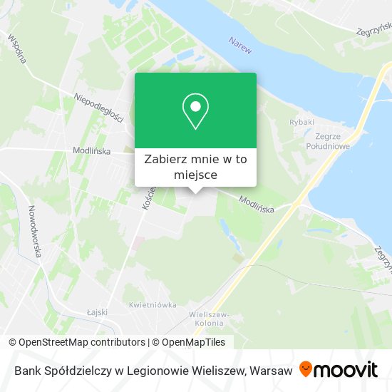 Mapa Bank Spółdzielczy w Legionowie Wieliszew