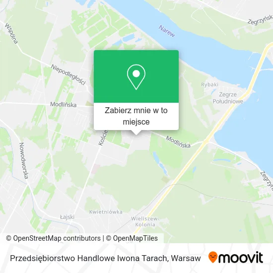 Mapa Przedsiębiorstwo Handlowe Iwona Tarach