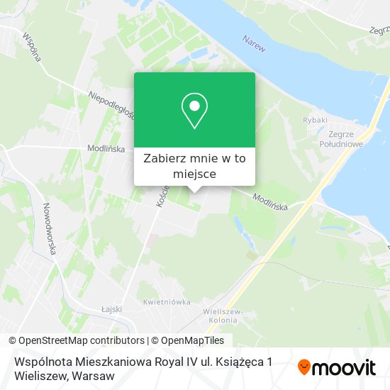 Mapa Wspólnota Mieszkaniowa Royal IV ul. Książęca 1 Wieliszew