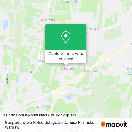 Mapa Gospodarstwo Rolno Usługowe Dariusz Rasiński