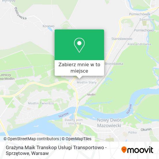 Mapa Grażyna Maik Transkop Usługi Transportowo - Sprzętowe