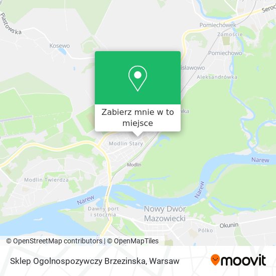 Mapa Sklep Ogolnospozywczy Brzezinska