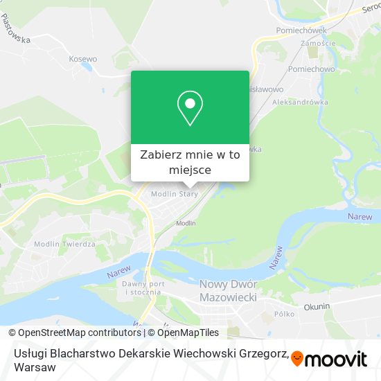 Mapa Usługi Blacharstwo Dekarskie Wiechowski Grzegorz