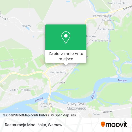 Mapa Restauracja Modlińska