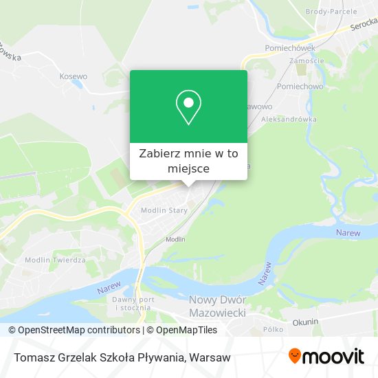 Mapa Tomasz Grzelak Szkoła Pływania