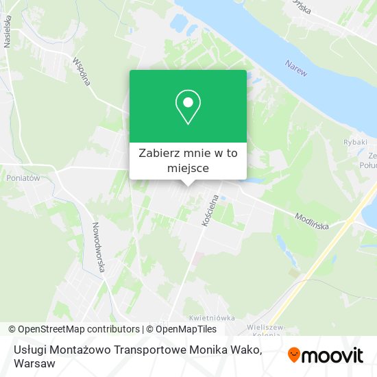 Mapa Usługi Montażowo Transportowe Monika Wako