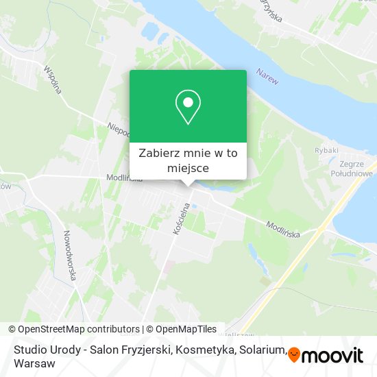 Mapa Studio Urody - Salon Fryzjerski, Kosmetyka, Solarium