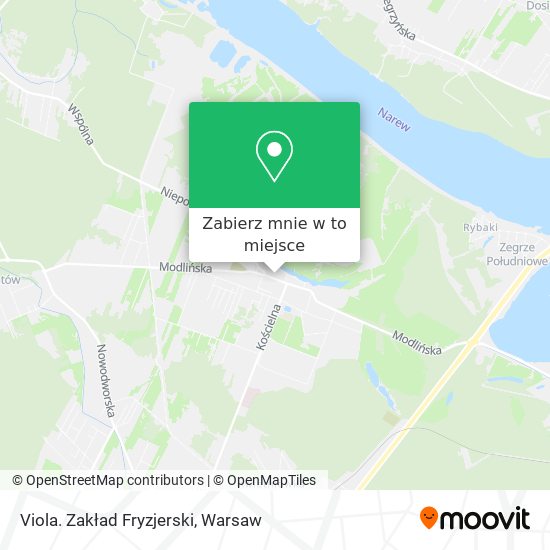 Mapa Viola. Zakład Fryzjerski