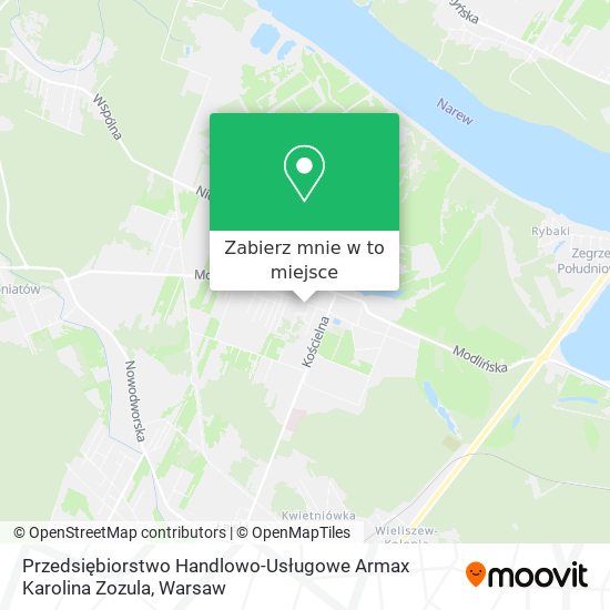 Mapa Przedsiębiorstwo Handlowo-Usługowe Armax Karolina Zozula