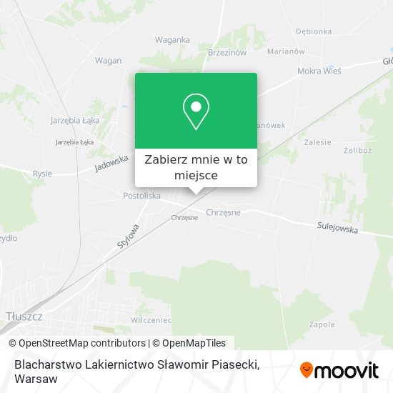 Mapa Blacharstwo Lakiernictwo Sławomir Piasecki