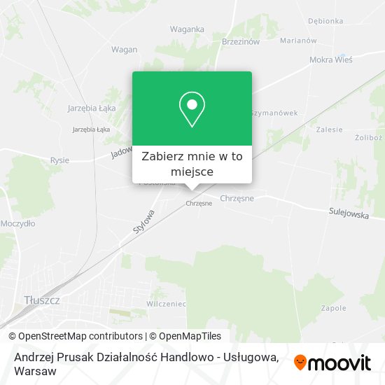 Mapa Andrzej Prusak Działalność Handlowo - Usługowa