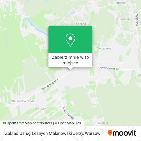 Mapa Zakład Usług Leśnych Malanowski Jerzy