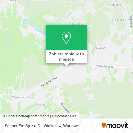 Mapa Sauber Fm Sp z o O - Wieliszew