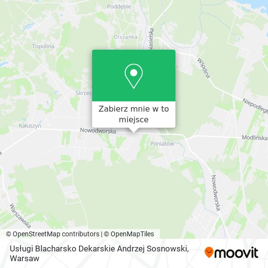 Mapa Usługi Blacharsko Dekarskie Andrzej Sosnowski