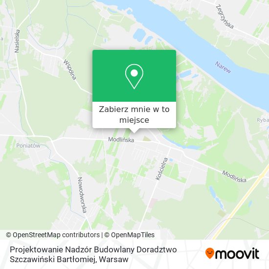 Mapa Projektowanie Nadzór Budowlany Doradztwo Szczawiński Bartłomiej