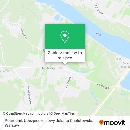 Mapa Posrednik Ubezpieczeniowy Jolanta Chełstowska