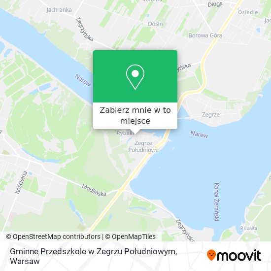 Mapa Gminne Przedszkole w Zegrzu Południowym