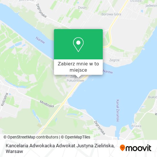 Mapa Kancelaria Adwokacka Adwokat Justyna Zielińska