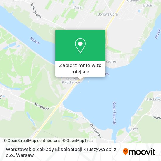 Mapa Warszawskie Zakłady Eksploatacji Kruszywa sp. z o.o.