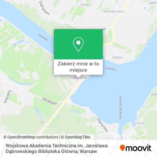 Mapa Wojskowa Akademia Techniczna im. Jarosława Dąbrowskiego Biblioteka Główna