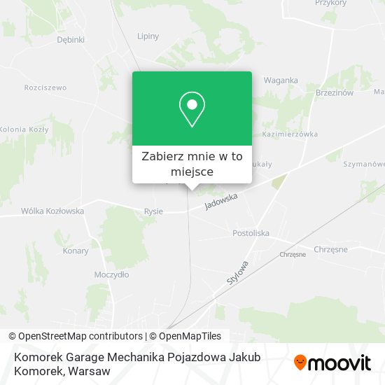 Mapa Komorek Garage Mechanika Pojazdowa Jakub Komorek