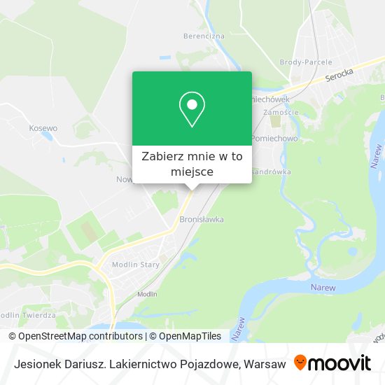 Mapa Jesionek Dariusz. Lakiernictwo Pojazdowe