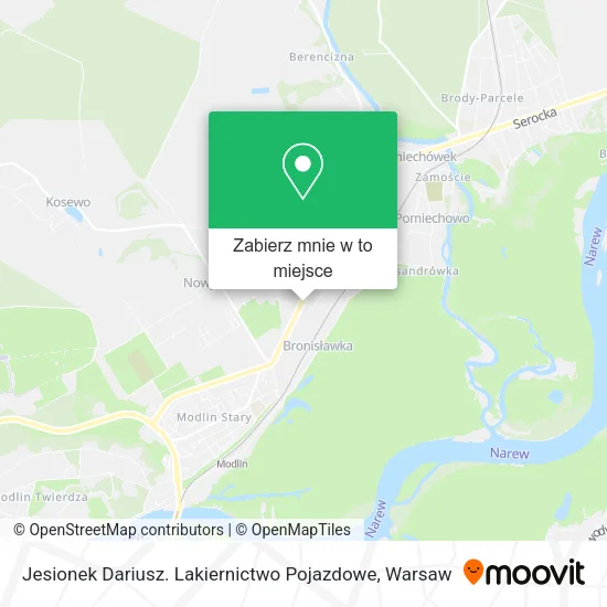 Mapa Jesionek Dariusz. Lakiernictwo Pojazdowe