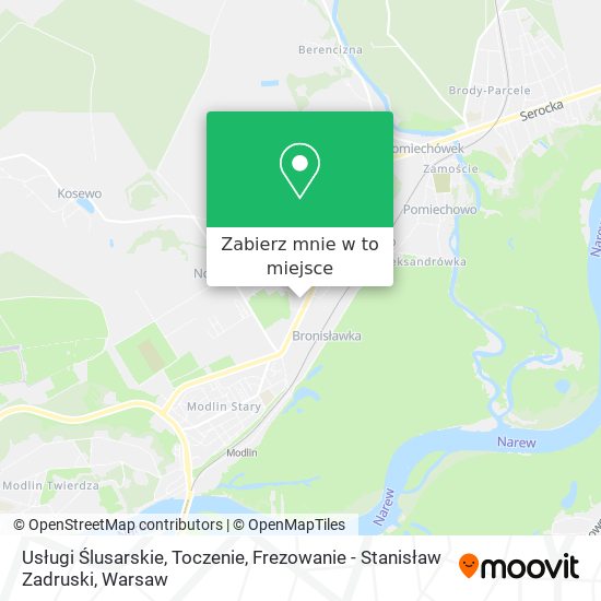 Mapa Usługi Ślusarskie, Toczenie, Frezowanie - Stanisław Zadruski