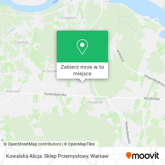 Mapa Kowalska Alicja. Sklep Przemysłowy