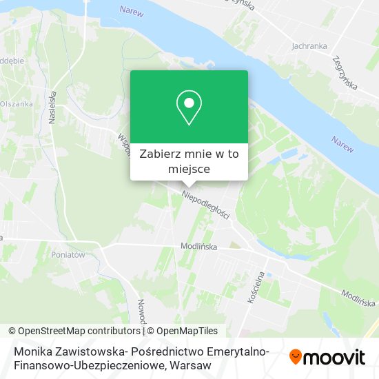 Mapa Monika Zawistowska- Pośrednictwo Emerytalno-Finansowo-Ubezpieczeniowe