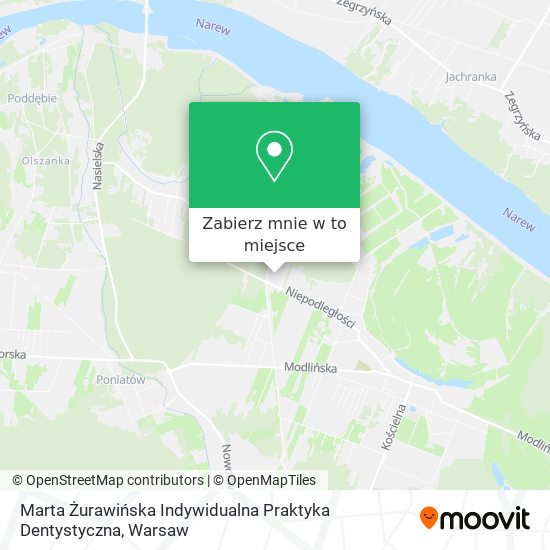 Mapa Marta Żurawińska Indywidualna Praktyka Dentystyczna