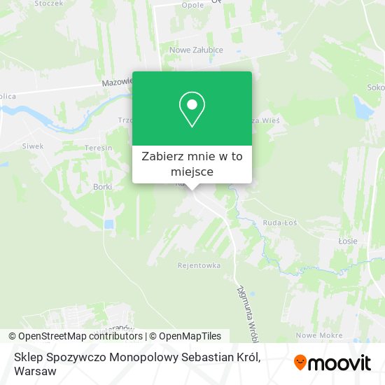 Mapa Sklep Spozywczo Monopolowy Sebastian Król