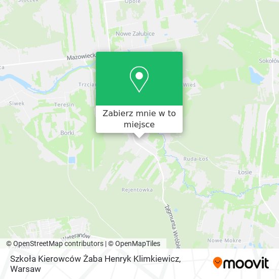 Mapa Szkoła Kierowców Żaba Henryk Klimkiewicz