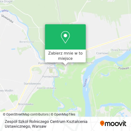 Mapa Zespół Szkół Rolniczego Centrum Kształcenia Ustawicznego