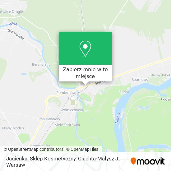 Mapa Jagienka. Sklep Kosmetyczny. Ciuchta-Małysz J.