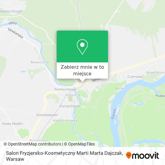 Mapa Salon Fryzjersko-Kosmetyczny Marti Marta Dajczak