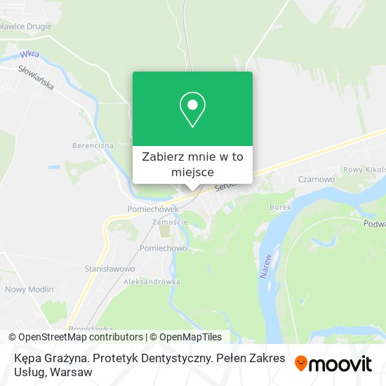 Mapa Kępa Grażyna. Protetyk Dentystyczny. Pełen Zakres Usług