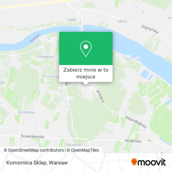 Mapa Komornica Sklep