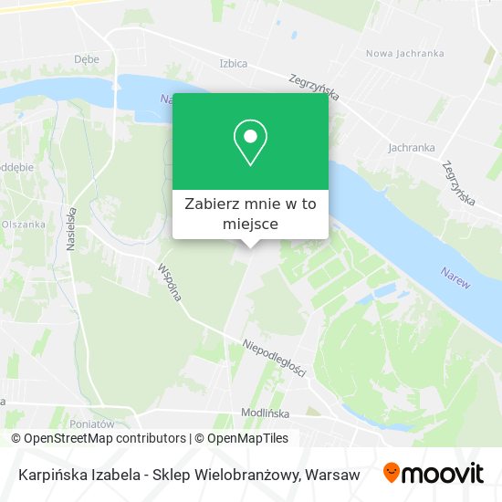 Mapa Karpińska Izabela - Sklep Wielobranżowy