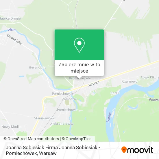 Mapa Joanna Sobiesiak Firma Joanna Sobiesiak - Pomiechówek