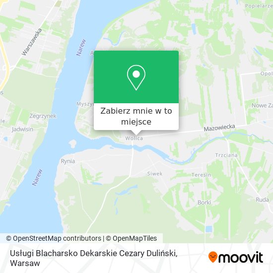 Mapa Usługi Blacharsko Dekarskie Cezary Duliński