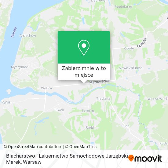 Mapa Blacharstwo i Lakiernictwo Samochodowe Jarzębski Marek